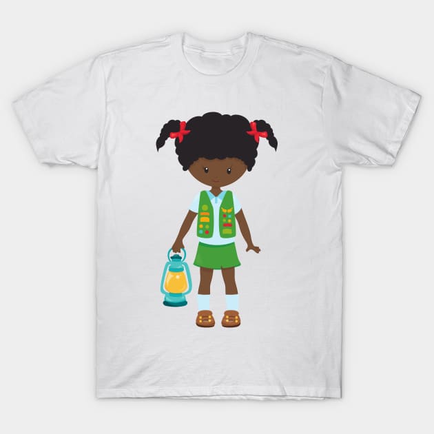 Girl Scout, African American Girl, Little Girl T-Shirt by Jelena Dunčević